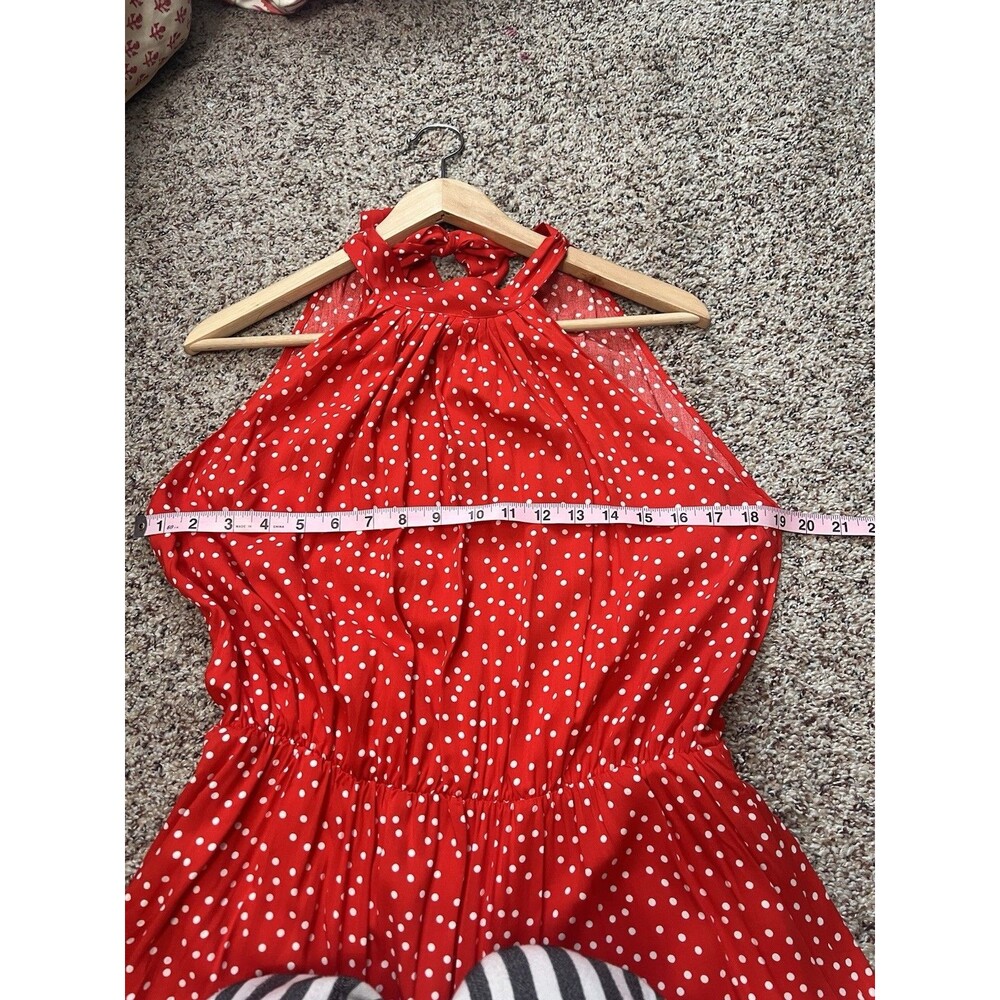 NWT BTFBM Red Halter Polka Dot babydoll Dress - Size  Medium - Picture 5 of 9